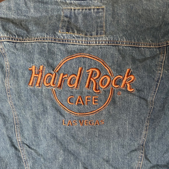Hard Rock Cafe Las Vegas Denim Jean Jacket Size Large - Picture 6 of 6